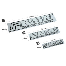 STICKER R.S.E. 50cm DIE CUT WHITE L