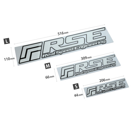 STICKER R.S.E. 50cm DIE CUT WHITE L